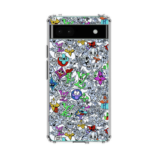 Colorful Cartoon Graffiti Pattern Google Pixel 6a Case