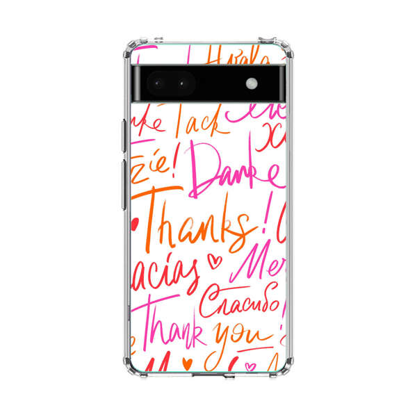 Colorful Thank You Multilingual Pattern Google Pixel 6a Case