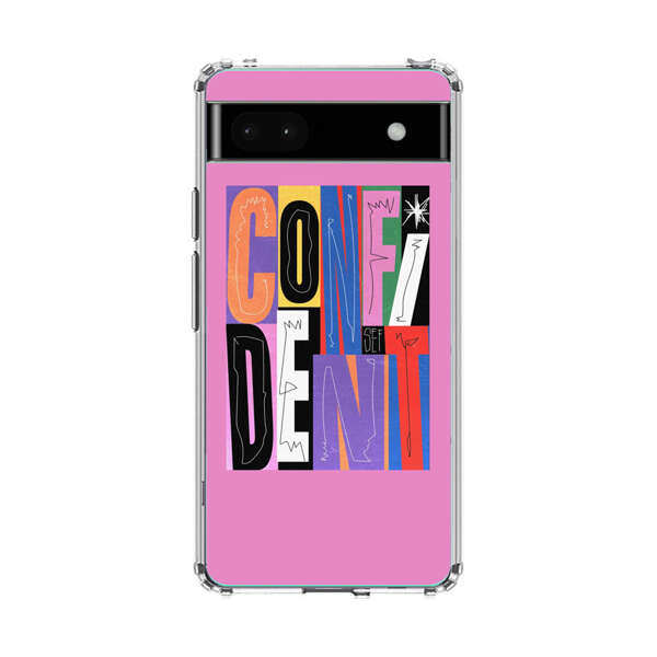 Confident Bold Colorful Typography Google Pixel 6a Case