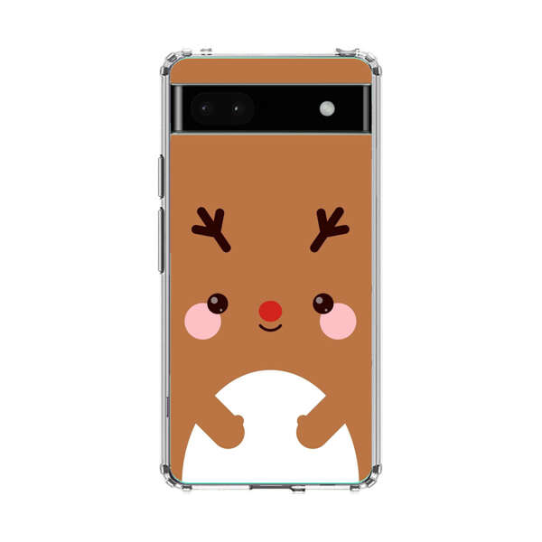 Cute Minimalist Reindeer Cartoon Google Pixel 6a Case