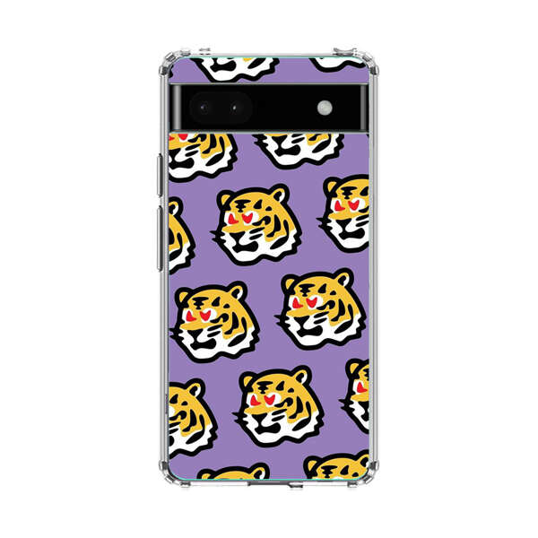 Cute Tiger with Heart Eyes Pattern Google Pixel 6a Case