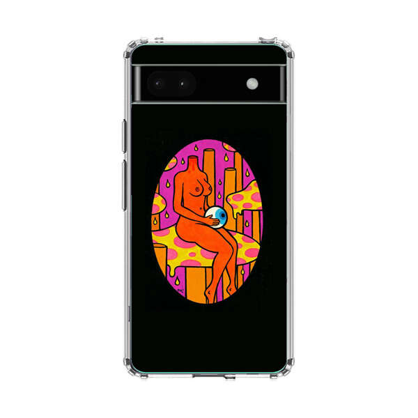 Faceless Nude Figure Holding Sphere Abstract Art Google Pixel 6a Case