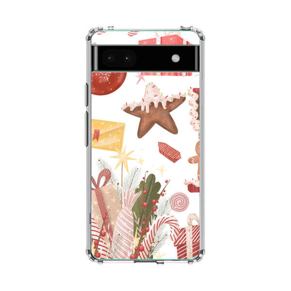 Holiday Gingerbread Candy Cane Gifts Google Pixel 6a Case