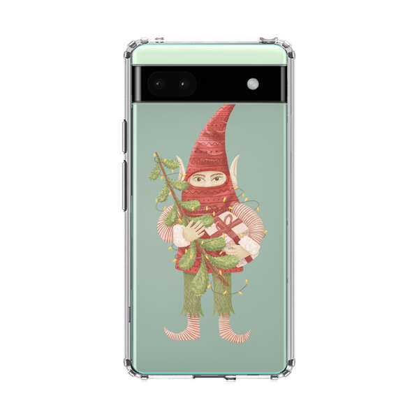 Holiday Gnome with Mistletoe and Gift Google Pixel 6a Case
