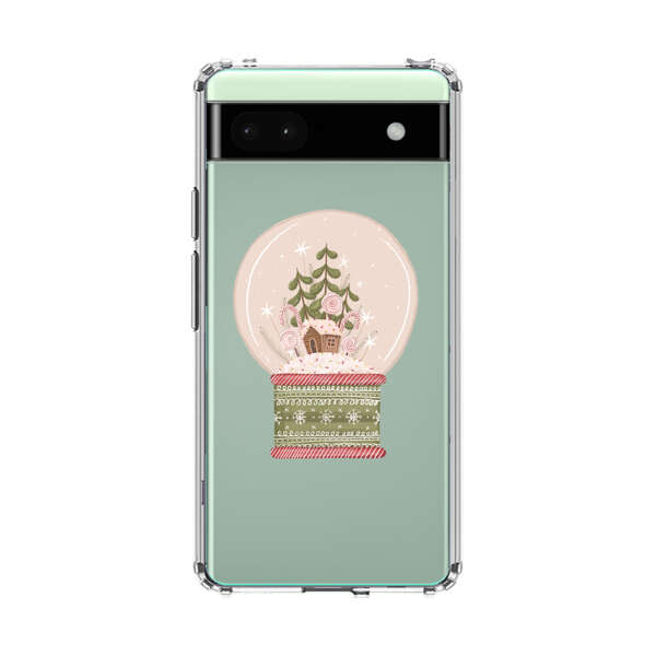 Holiday Snow Globe with Gingerbread House Google Pixel 6a Case