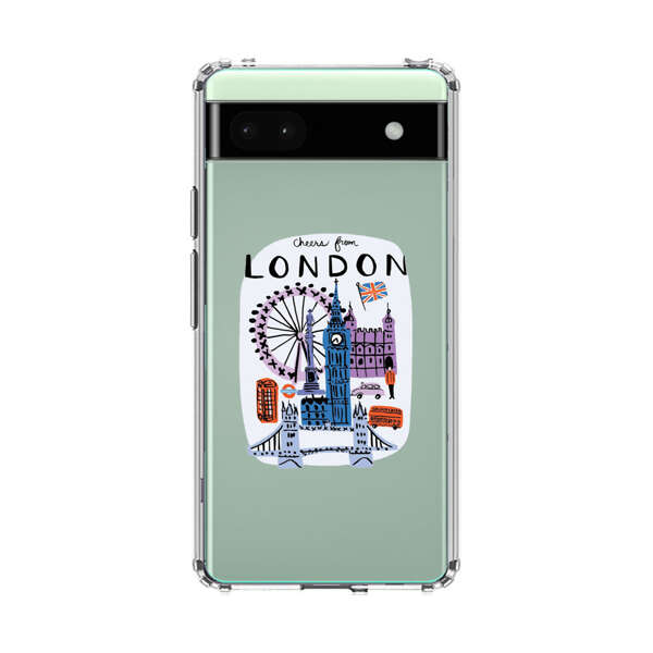 London Iconic Landmarks Illustration Google Pixel 6a Case