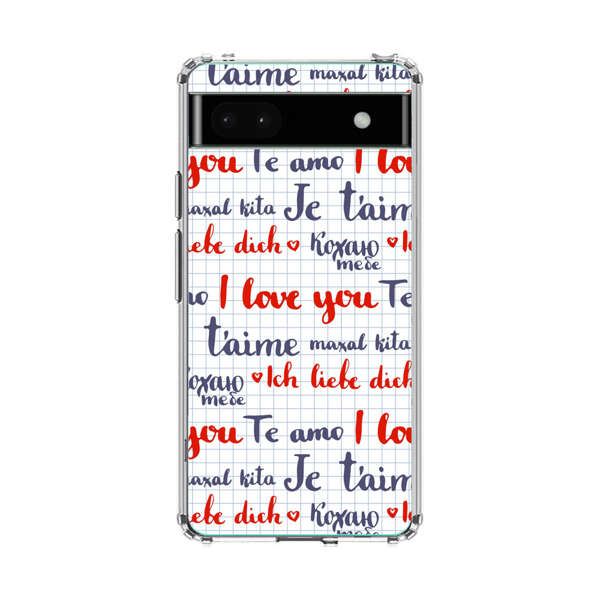 Love Message Multilingual Pattern Google Pixel 6a Case