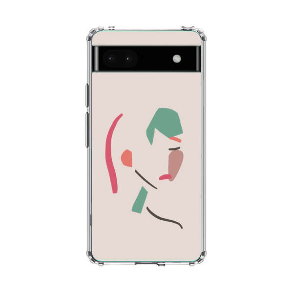 Minimalist Abstract Line Art Woman Face Google Pixel 6a Case