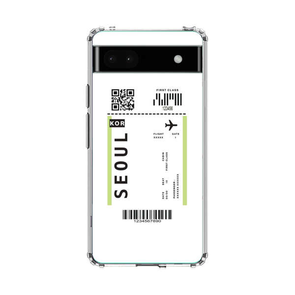 Minimalist Seoul Boarding Pass Google Pixel 6a Case