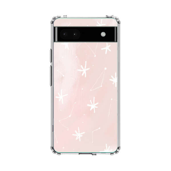 Pink Stars and Constellation Pattern Google Pixel 6a Case