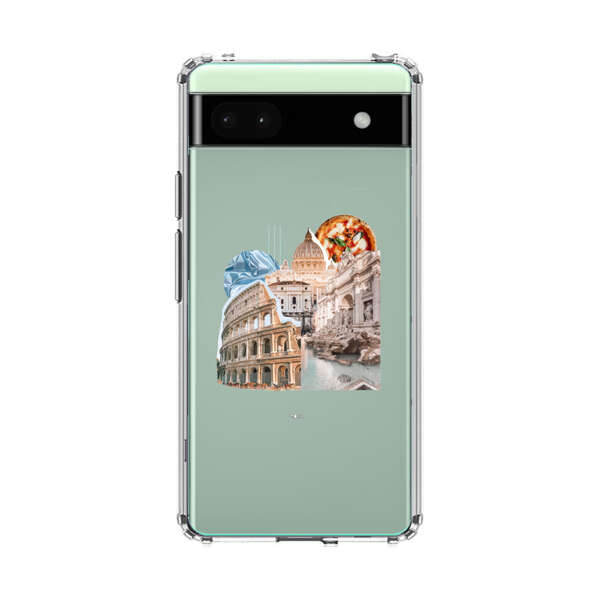 Rome Landmarks with Pizza Google Pixel 6a Case