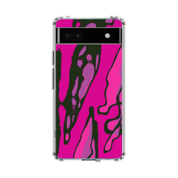 Vibrant Abstract Magenta Black Pattern Google Pixel 6a Case