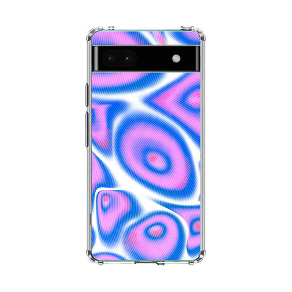Vibrant Abstract Pink and Blue Swirl Pattern Google Pixel 6a Case