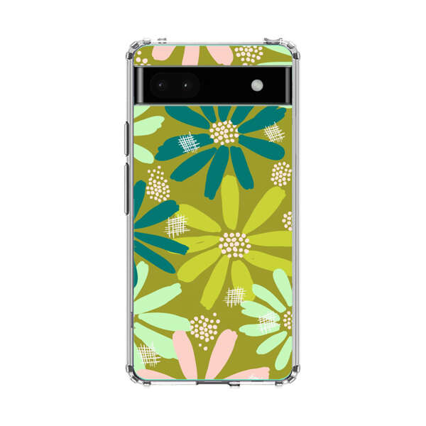 Vibrant Floral Daisy Pattern Google Pixel 6a Case