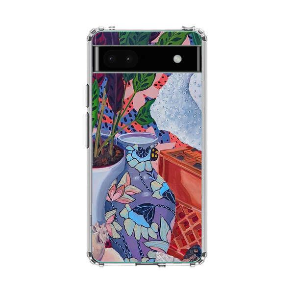 Vibrant Still Life with Plants and Vase Google Pixel 6a Case