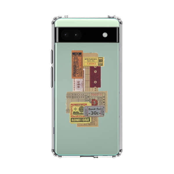 Vintage Admission and Raffle Tickets Collage Google Pixel 6a Case