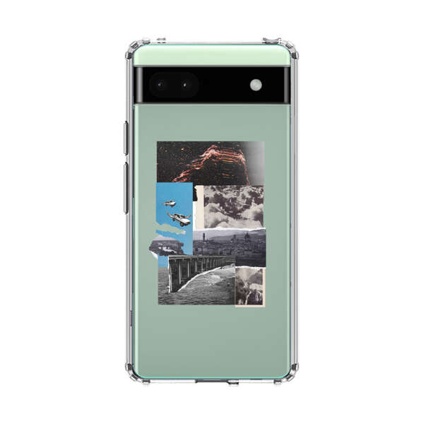 Vintage Collage with Aviation, Bridge, and Cityscape Google Pixel 6a Case