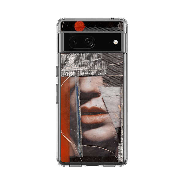 Abstract Collage Close Up Face Google Pixel 7 Case