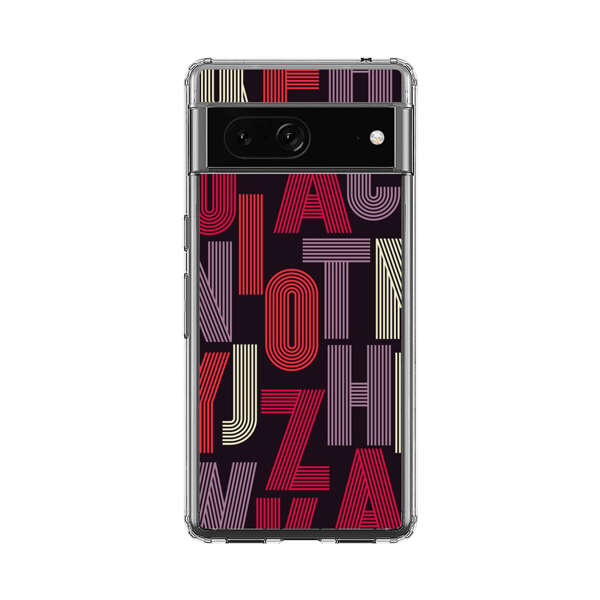 Abstract Letters Pattern Google Pixel 7 Case