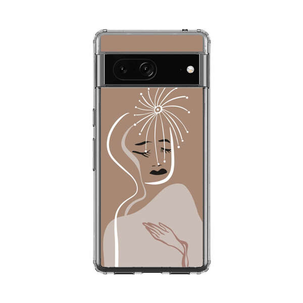 Artistic Abstract Portrait with Serene Face Google Pixel 7 Case