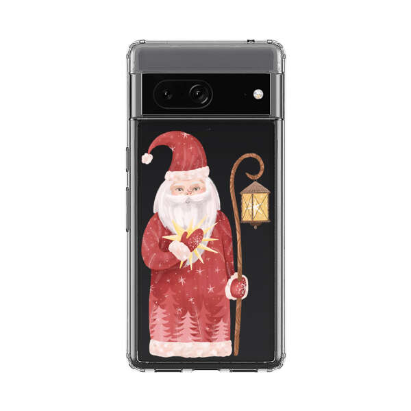 Charming Santa Claus Holding Glowing Heart and Lantern Google Pixel 7 Case