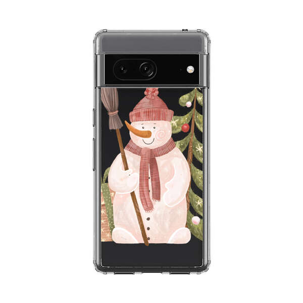 Charming Winter Snowman Illustration Google Pixel 7 Case