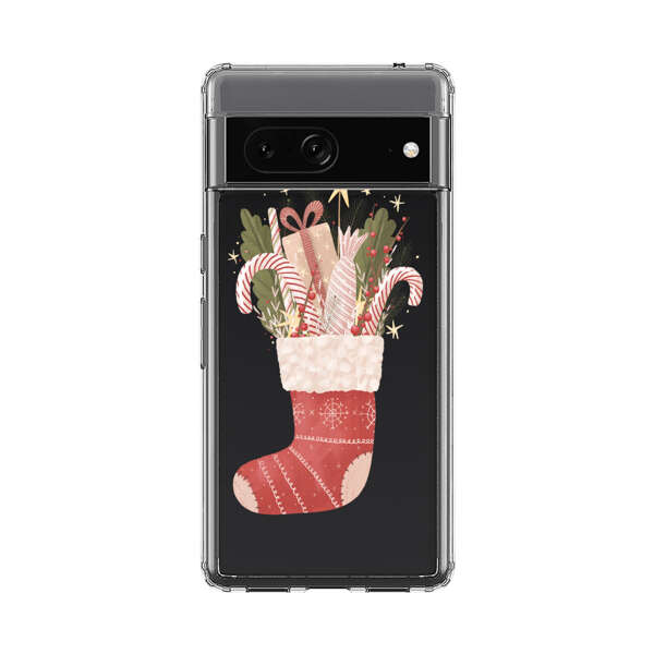 Christmas Stocking with Gifts and Candy Canes Google Pixel 7 Case