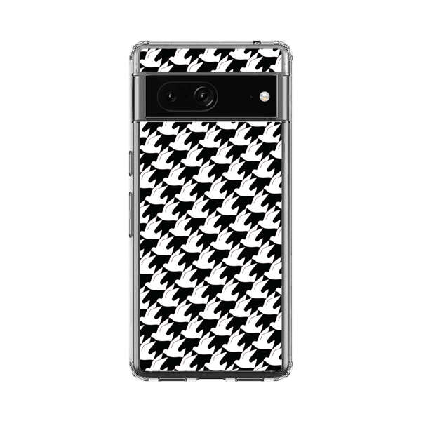 Classic Black and White Houndstooth Pattern Google Pixel 7 Case