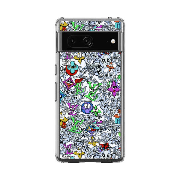 Colorful Cartoon Graffiti Pattern Google Pixel 7 Case