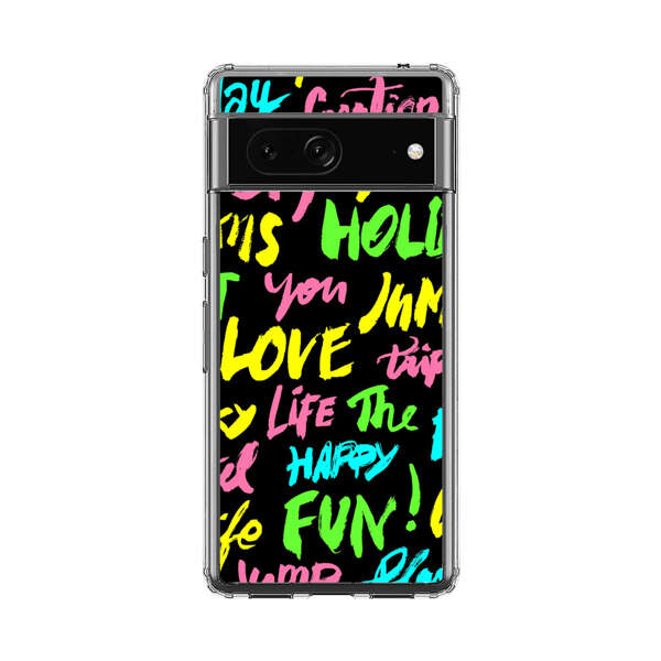 Colorful Positive Motivational Words Pattern Google Pixel 7 Case