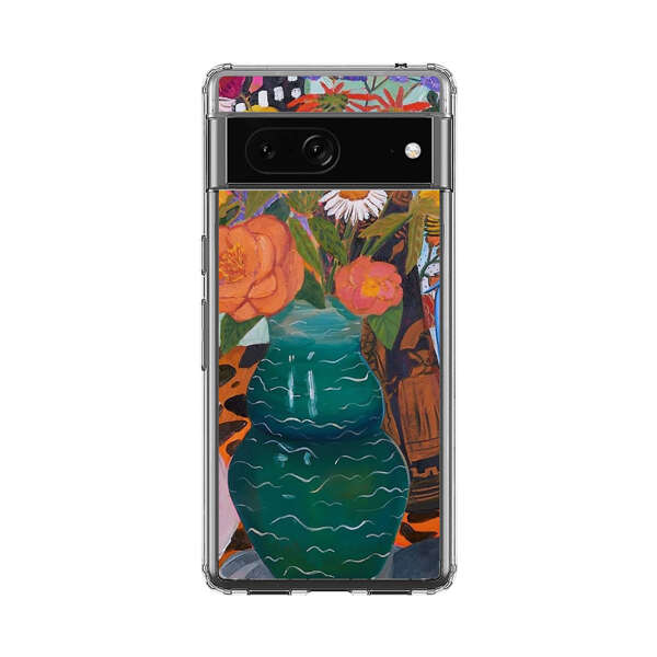 Colorful Still Life with Flower Vases and Shell Google Pixel 7 Case