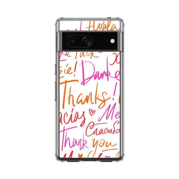 Colorful Thank You Multilingual Pattern Google Pixel 7 Case