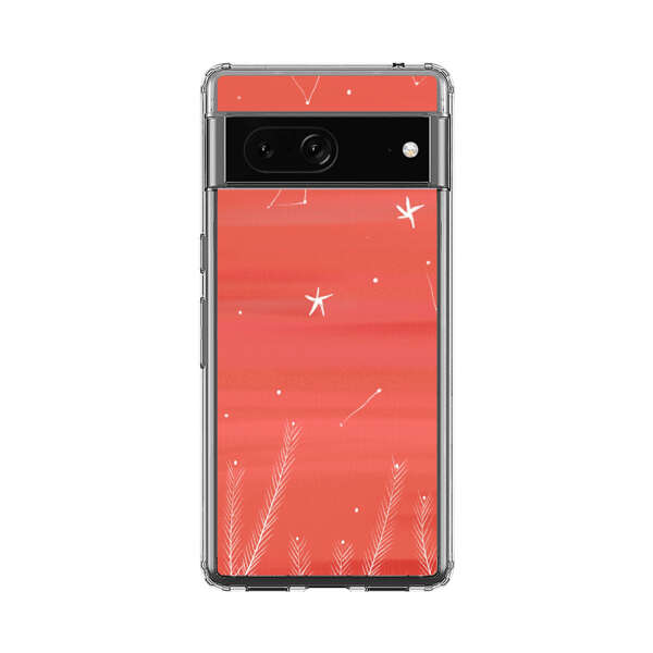 Coral Night Sky with Stars and Plants Google Pixel 7 Case