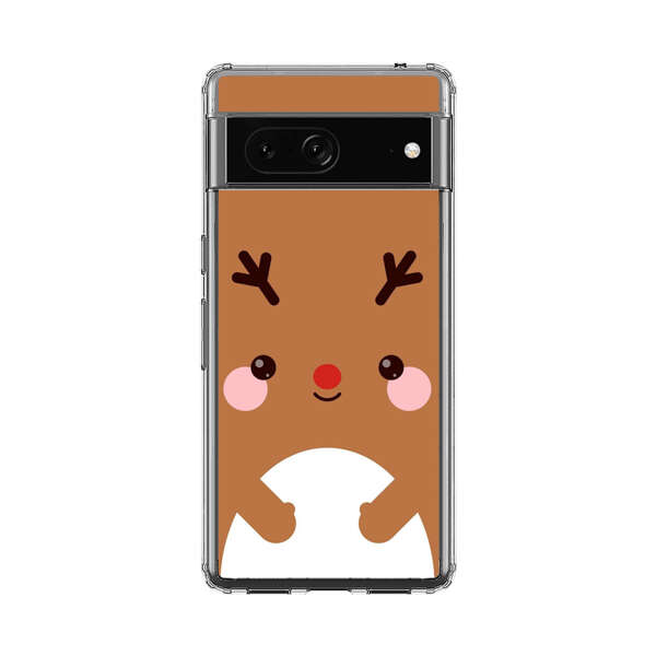 Cute Minimalist Reindeer Cartoon Google Pixel 7 Case