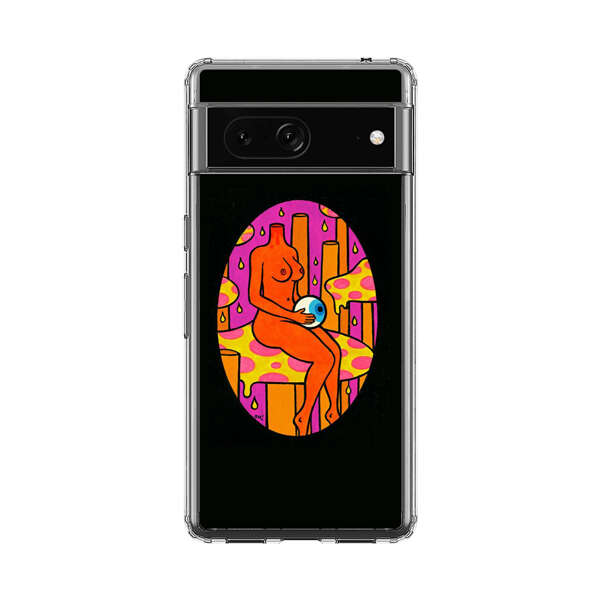 Faceless Nude Figure Holding Sphere Abstract Art Google Pixel 7 Case