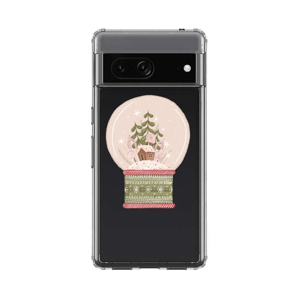 Holiday Snow Globe with Gingerbread House Google Pixel 7 Case