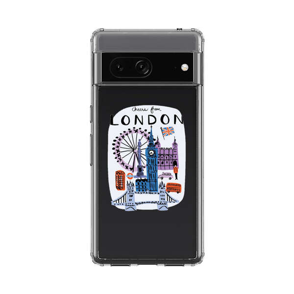 London Iconic Landmarks Illustration Google Pixel 7 Case