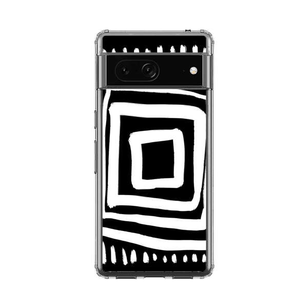 Minimalist Geometric Black and White Design Google Pixel 7 Case