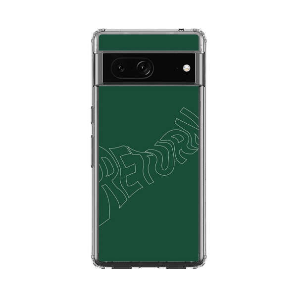 Minimalist Green Wavy Return Text Google Pixel 7 Case