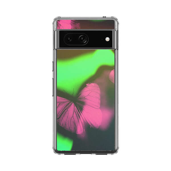 Pink Butterflies Green Background Google Pixel 7 Case