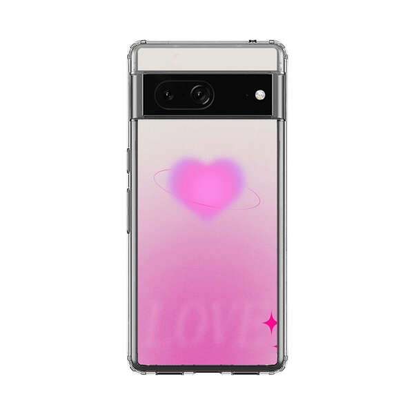 Pink Glowing Heart Love Sparkle Google Pixel 7 Case