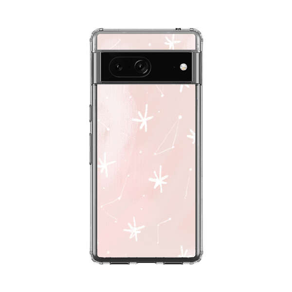Pink Stars and Constellation Pattern Google Pixel 7 Case