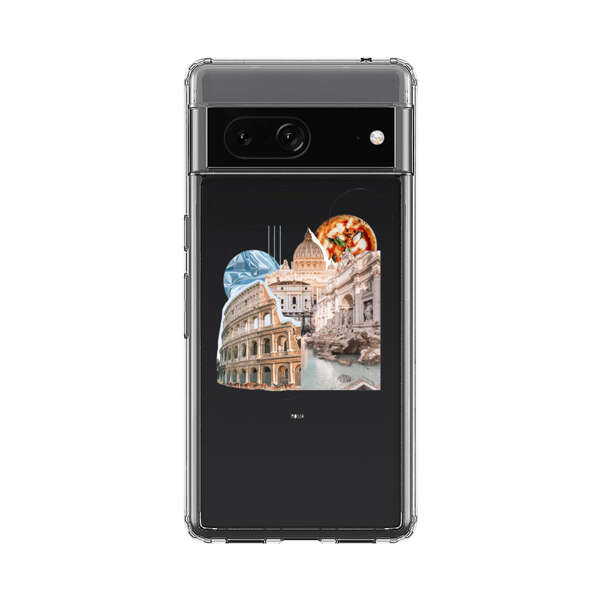 Rome Landmarks with Pizza Google Pixel 7 Case