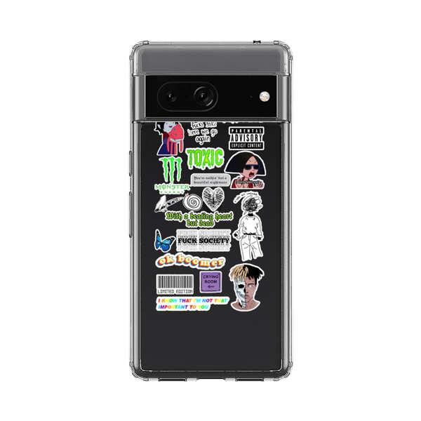 Sticker Collage Edgy Expressive Pop Culture Google Pixel 7 Case