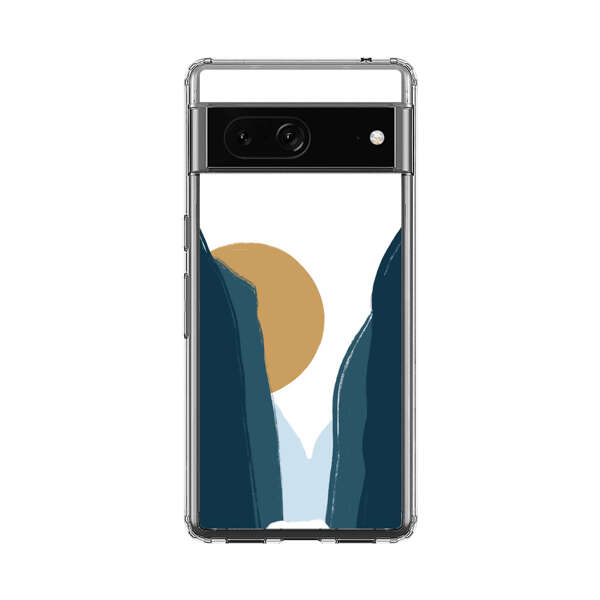 Sunset Between Dark Cliffs Google Pixel 7 Case