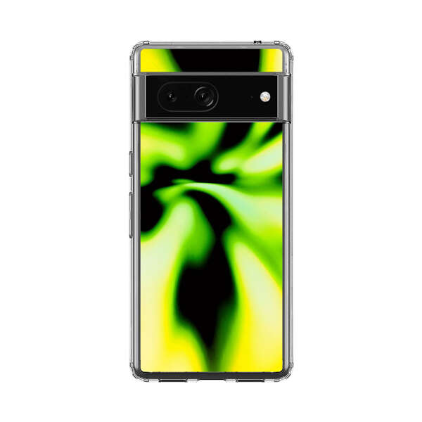 Vibrant Abstract Green and Yellow Swirl Google Pixel 7 Case