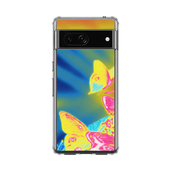 Vibrant Colorful Neon Butterflies Abstract Google Pixel 7 Case