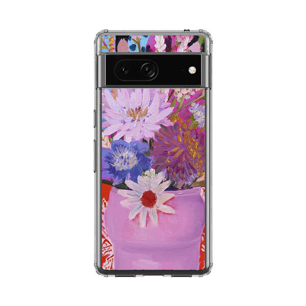 Vibrant Floral Bouquet in Pink Vase Google Pixel 7 Case