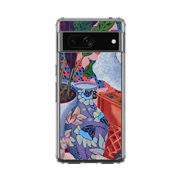 Vibrant Still Life with Plants and Vase Google Pixel 7 Case