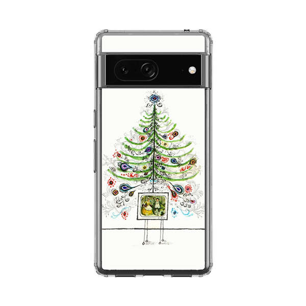 Whimsical Christmas Tree Artistic Design Google Pixel 7 Case